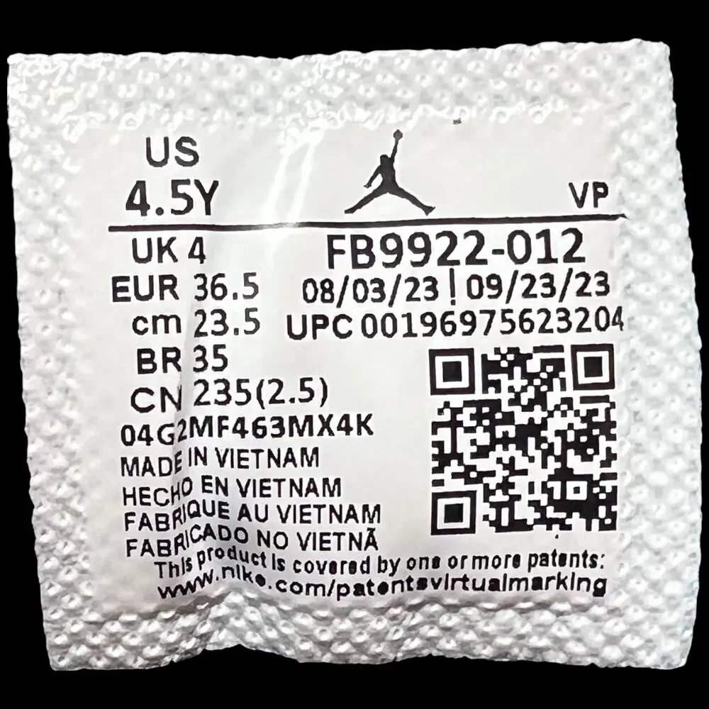 Nike Air Jordan Stay Loyal 3 Sneakers 4.5 Y Wolf Grey White Cool Grey FB9922-012